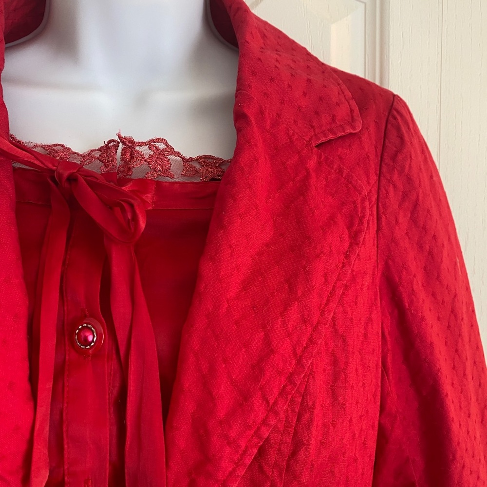 KAMAQI fitted red blazer - Picture 3 of 10